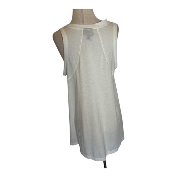 Sweaty Betty Tank Top Women Small White Crew Neck Cotton Tencel Easy Peazy Top - Picture 3 of 9